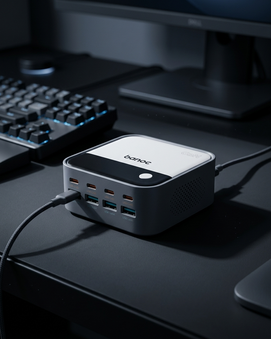Banoc 120W 8-Port GaN Digital Charging Station