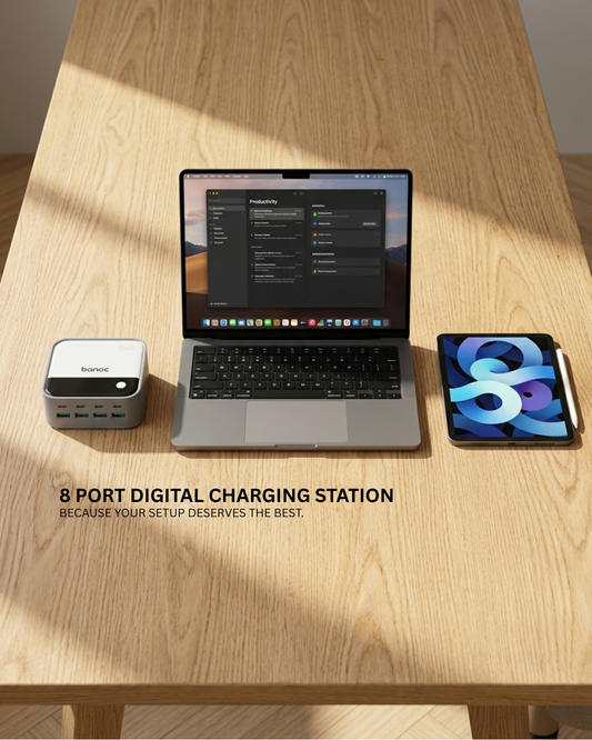 Banoc 120W  8-Port GaN Digital Charging Station