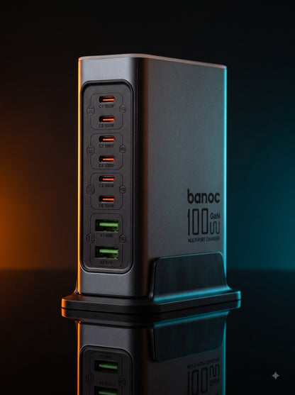 Banoc 100W  8-Port GaN Multiport  Charging Station