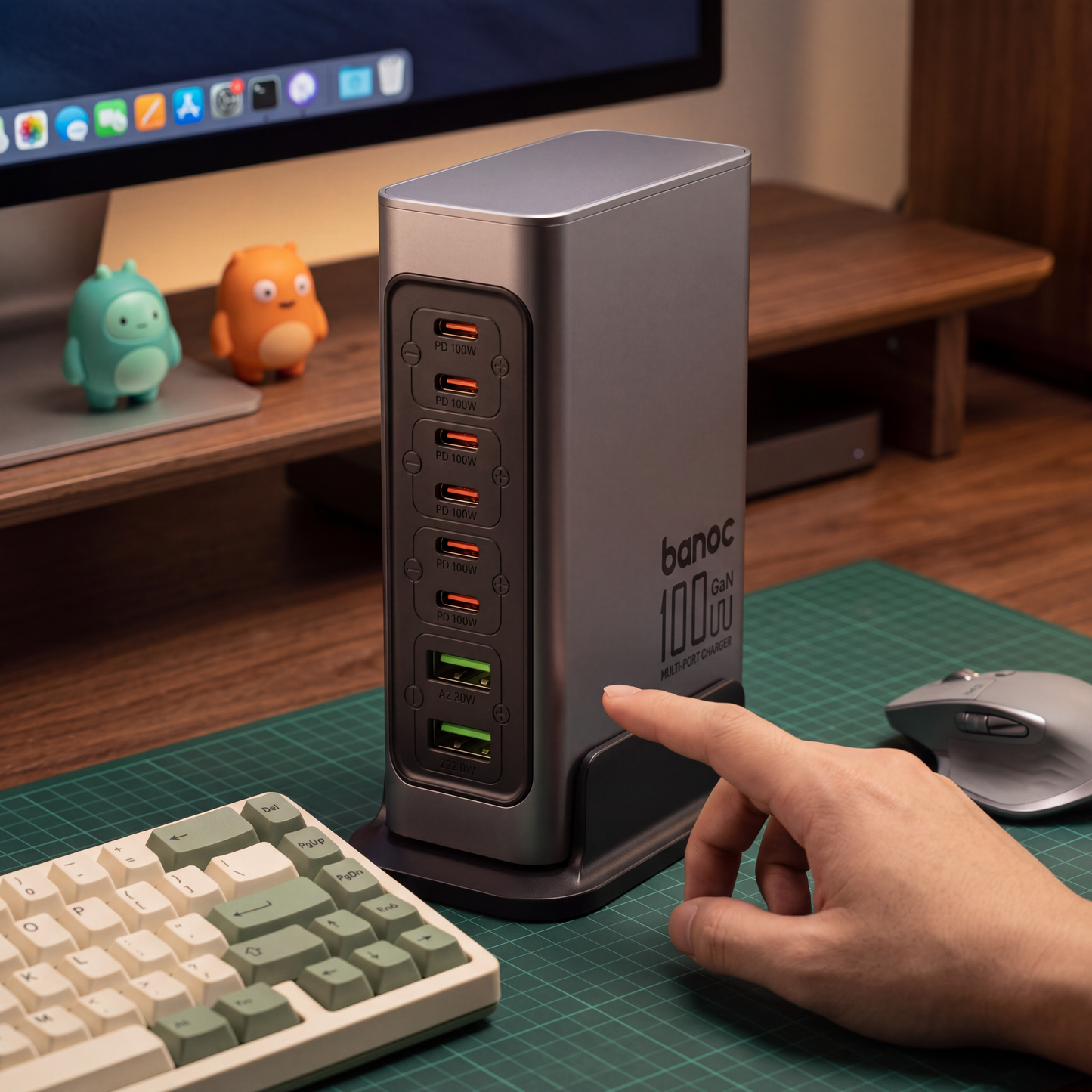 Banoc 100W  8-Port GaN Multiport  Charging Station