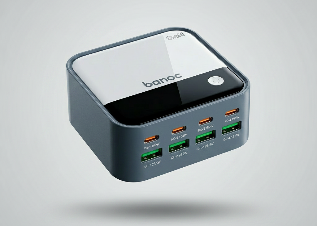 Banoc 120W  8-Port GaN Digital Charging Station
