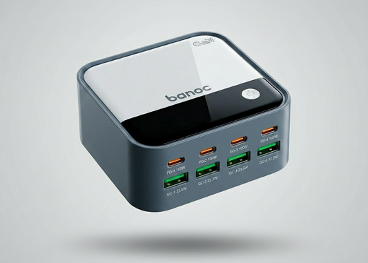 Banoc 120W  8-Port GaN Digital Charging Station